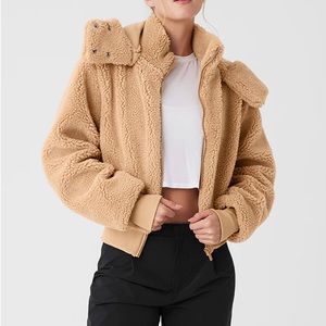 Alo Brown Fuzzy Jacket